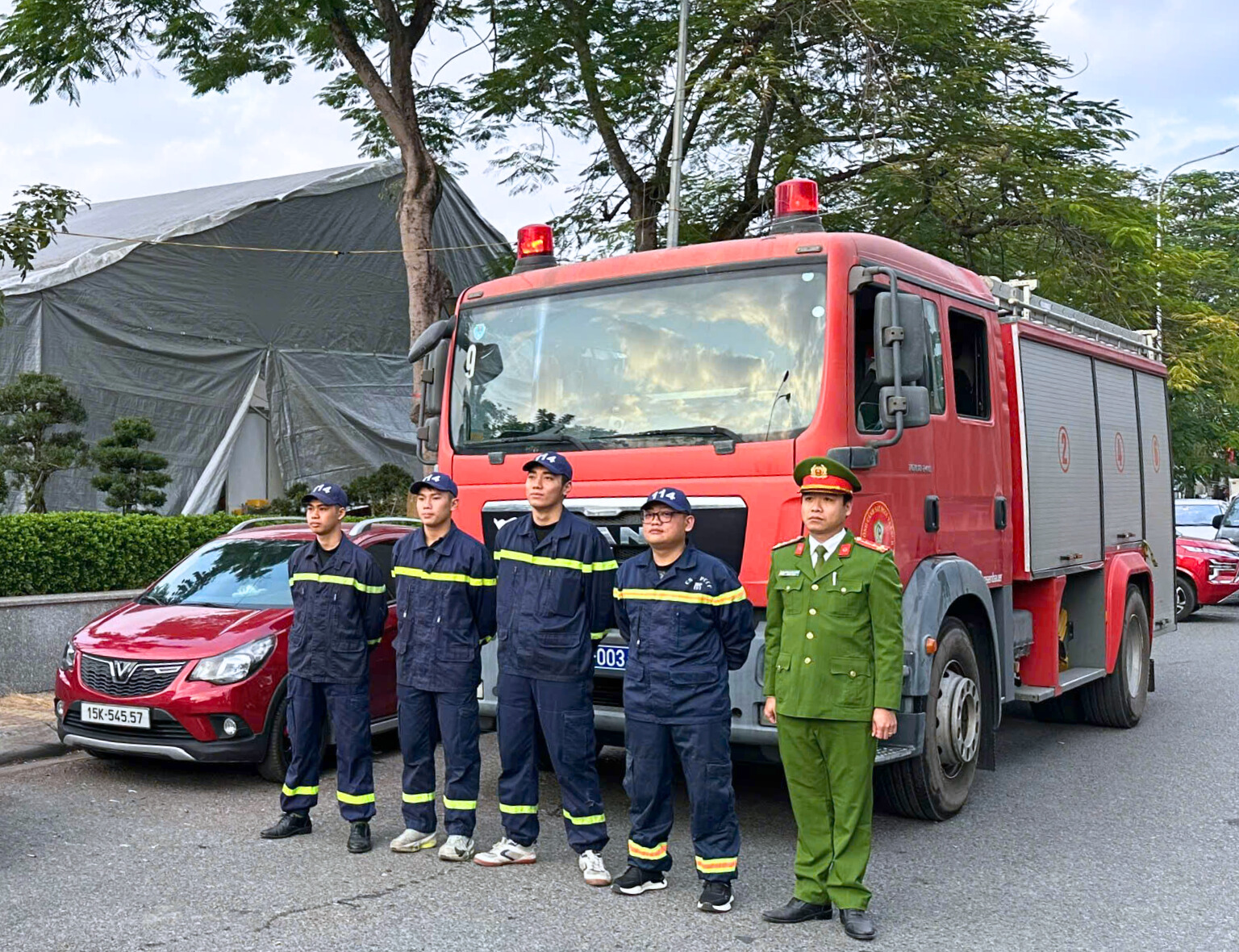 Đội Chữa cháy và CNCH khu vực 1 chủ động bảo đảm an toàn PCCC, CNCH Chợ Tết Công đoàn Hải Phòng 2026
